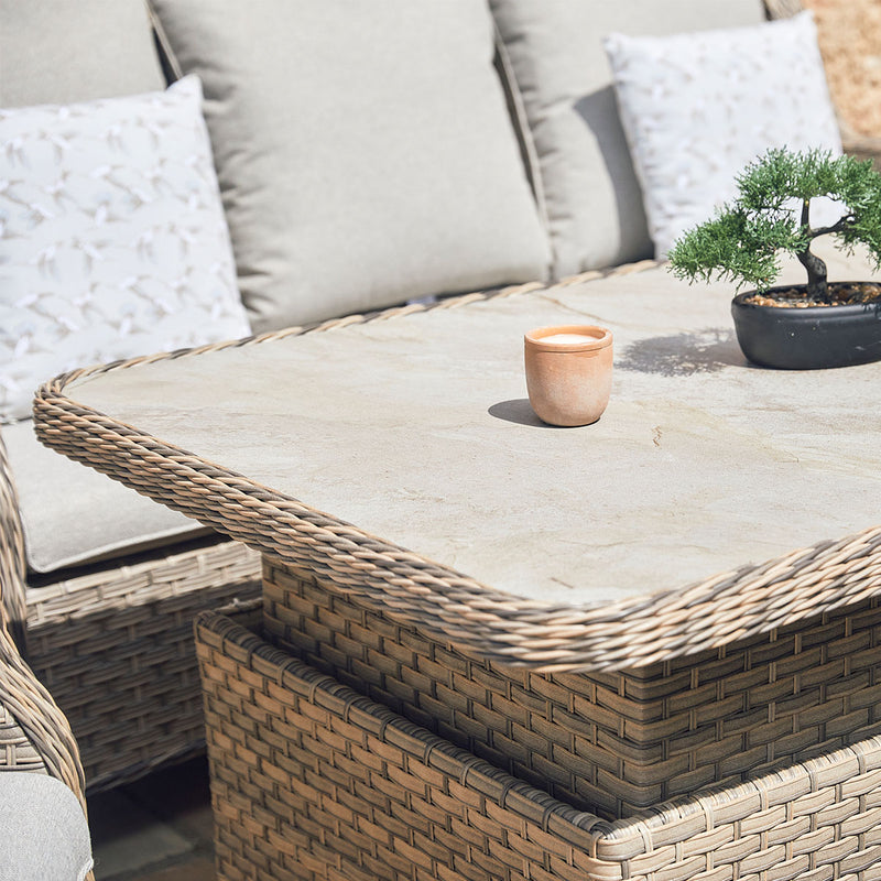Florence Rectangular Modular Dining Set with Adjustable Table