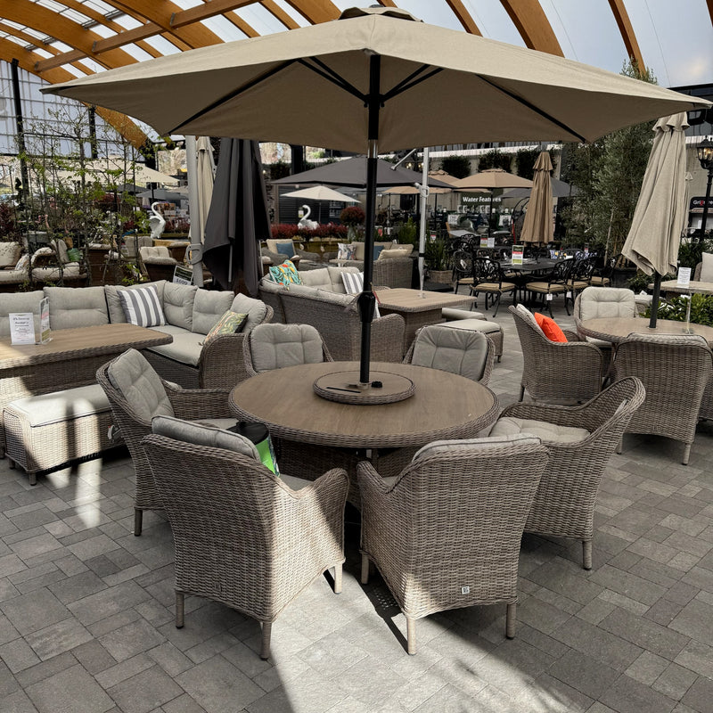 St Tropez 6 Seat Set with Parasol