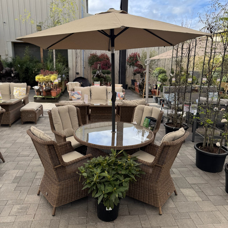 Montpellier 4 Seat Dining Set with Parasol